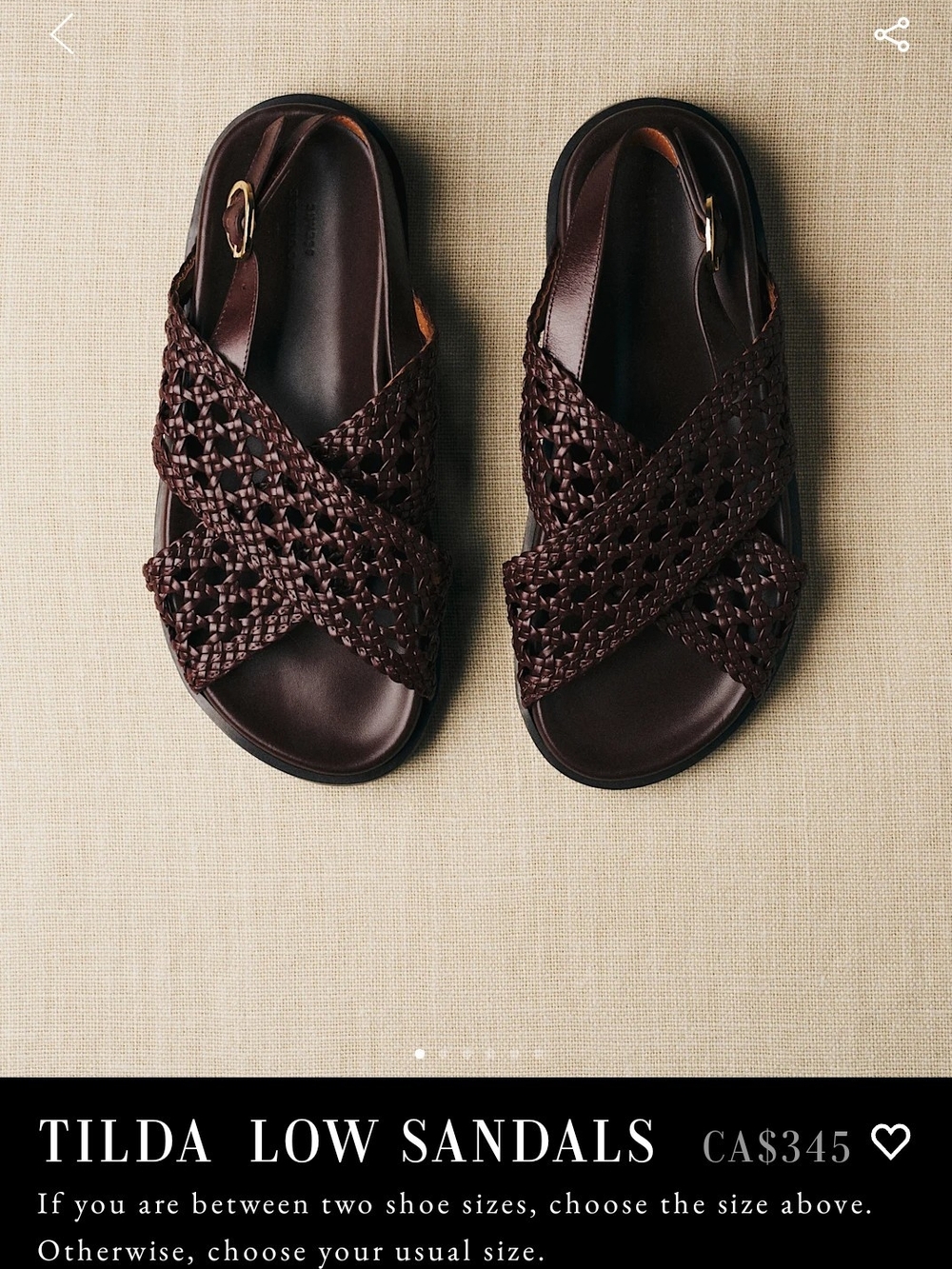Sézane Tilda Low Woven Sandals - Dark Brown